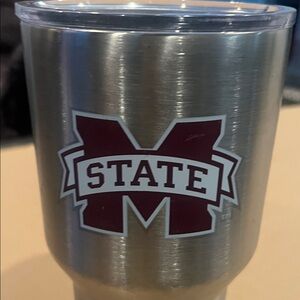 Mississippi State Stainless Steel Tumbler with Maroon Logo